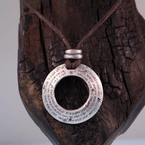 Circle of life Traveler&#39;s Prayer Talisman , Wayfarer’s Prayer, Tefilat Haderech, Bohemian Judaica Pendant,