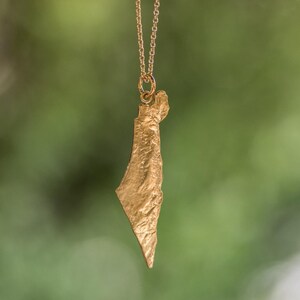 Topographic Map Of Israel Pendant in Fine Silver. Terrain Of Israel, Pro Israel. Stand with Israel. image 2