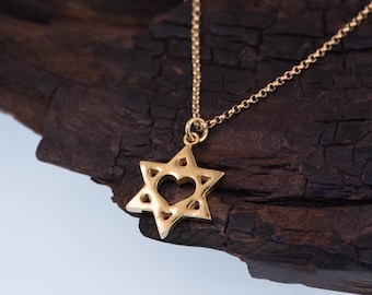 Herz Davidstern, Herz Magen David, Herz jüdischen Stern, Herz David's Shield Anhänger