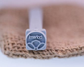Sello de firma personalizado de 13 mm x 13 mm para PMC, arcilla artística, arcillas metálicas y arcilla polimérica