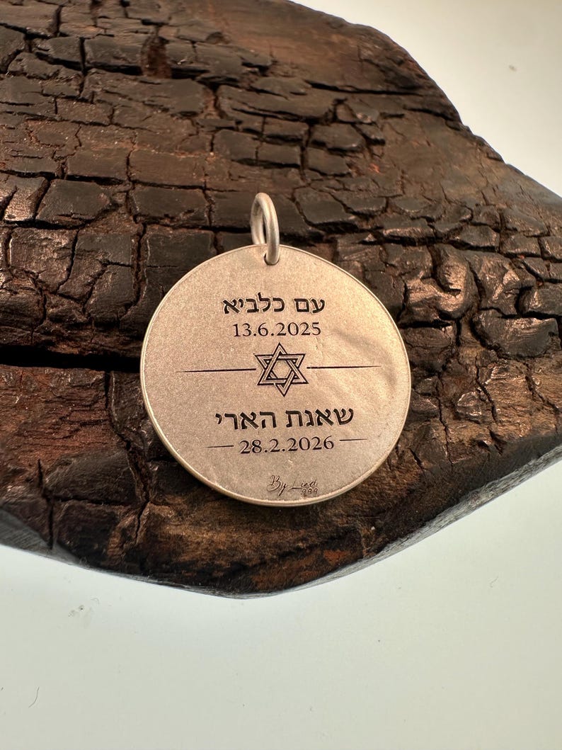 Rising Lion, Operation Roaring Lion pendant, Jewelry, Strength & Protection Amulet, Judaica Gift. image 4