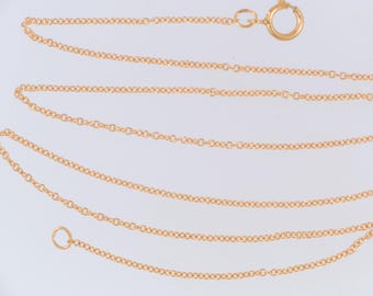 Sterling Silver  / Gold Filled 1.2mm Cable Chain