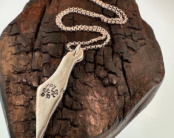 Am ISRAELL Chai-schrift - ישראל Silhouetkaartketting zilver of goud