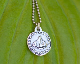 Garlic Lucky Silver Charm