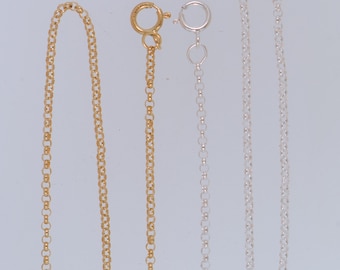 Sterling Silver  / Gold Filled 1.4 mm Rolo Chain