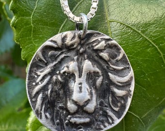 Lion of Judah Pendant – Sterling Silver Lion Necklace, Jewish Jewelry, Strength & Protection Amulet, Judaica Gift for Men
