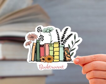 Booktrovert Sticker - Vinyl Decal for Introverted Book Lovers