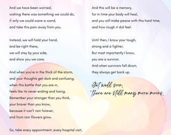 Get well soon poem for someone unwell poem thinking of you poem of encouragement and support