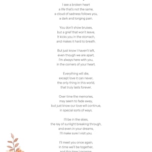 Once Again Poem, Sympathy Poem, Loss, Grief, Poem, Sympathy, Funeral Reading, Memorial Reading, Memorial Poem, Memorial Print