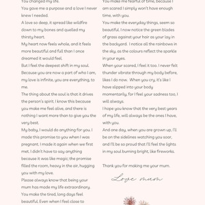 To the baby that made me a mum poem, motherhood poem, love poem