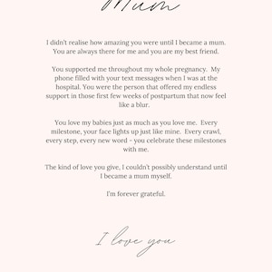 Thank you mum for all your support