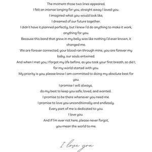 I promise poem, newborn gift, poetry, baby, poetry