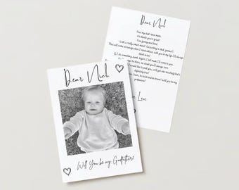 Godparent proposal, Will you be my Godfather Proposal Card, Godparent proposal Card, Godfather Proposal Printable, Template