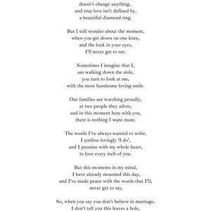 Never get to say poem