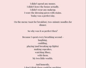 Poesia del giorno perfetto