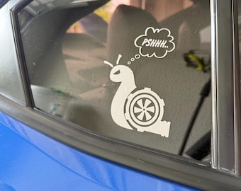 Turbo Snail Car Decal: Weather-Resistant Vinyl Sticker