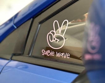 Subie Wave Sticker: JDM Peace Sign Decal