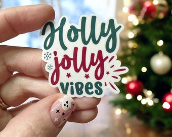 Christmas Holiday Waterproof Sticker, Laptop, Water Bottle