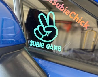 Subie Gang Peace Sign Vinyl Sticker - JDM Car Decal