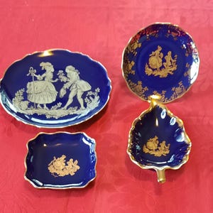 Limoges Vintage Plate Set. Courting Couple