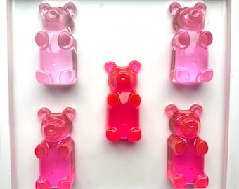 Orsetto gommoso in resina 3D, regalo da parete per bambini e per la casa