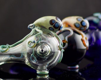 Octopus Glass Spoon Pipe in Your Choice of Color