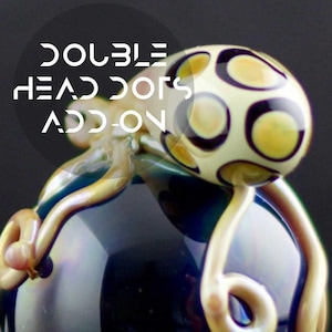 Custom Glass Pipe Dot Add-On, Double Layer Colors (Made to Order)