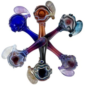 Hand Blown Octopus Glass Spoon Pipe High Quality Borosilicate Glass Smooth Hitter Gift Box Available Custom Color Options - Made to Order