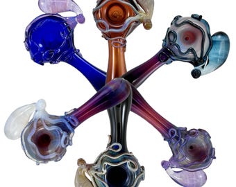 Octopus Glass Spoon Pipe in Your Choice of Color