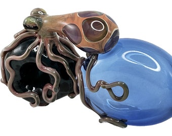 Octopus Glass Chunky Large Spoon Pipe in Artist Choice, #827