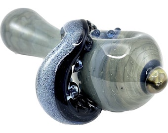 Octopus Dichroic Tentacle Large Glass Pipe |   Spoon Pipe | Hand Blown Pyrex Glass  Ready to Ship #901