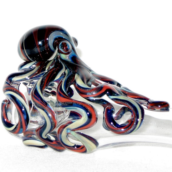 Octopus Chillum Large Thick Hand Blown Glass