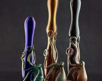 Octopus Large Glass Chillum Pipe