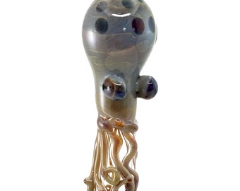 Octopus Pendant Pipe / Reversible Spoon / Glass Pipe / Heady Glass / Tobacco Pipes / Pyrex  / Ready to Ship #1001