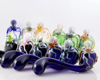 Octopus Large Glass Sherlock Pipe