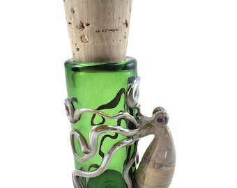 Octopus Stash Jar: Flamework Art - Durable Borosilicate Glass