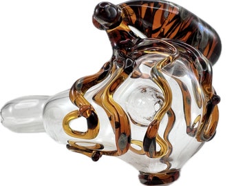 Octopus Sherlock Glass Pipe. Heady Tobacco Hand Blown High Quality. In Stock and Ready to Ship