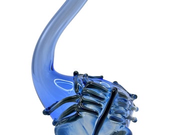 Facehugger Standing Sherlock Pipe, Large Hand Blown and Flamework Glass. Must have for Alien fan.  Ready to Ship