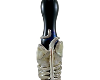 Chillum en verre soufflé à la main, motif Facehugger extraterrestre, à paroi épaisse.