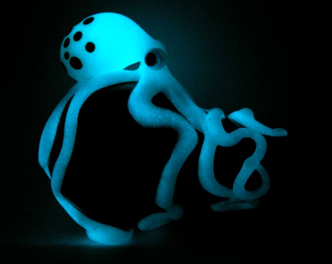 Glow in the Dark Octopus Spoon Large Full Color Thick Wall - Etsy