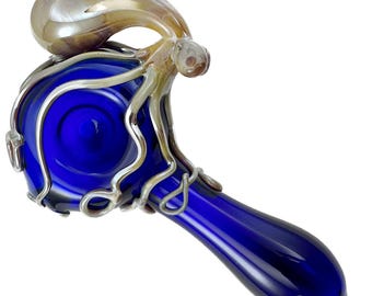 Octopus Glass Pipe: Sea Life Art Spoon (Multiple Colors & Sizes)
