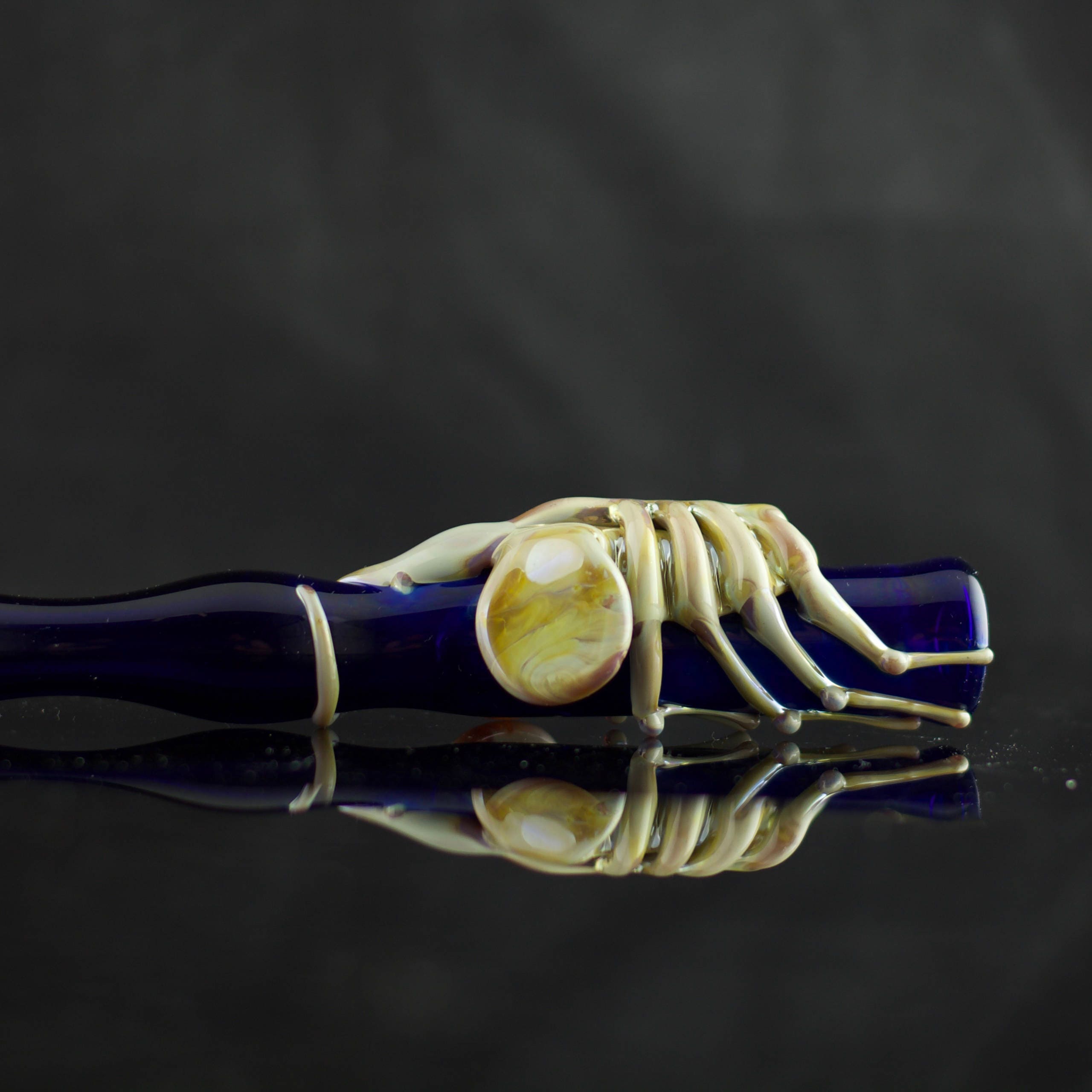 Facehugger Large Chillum Bat Glass Pipe in Your Choice of Color