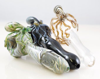 Octopus Large Glass Spoon Pipe in Your Choice of Color