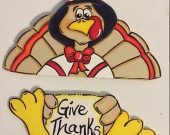 Wreath Attachment Turkey Pieces - Your Choice of Design