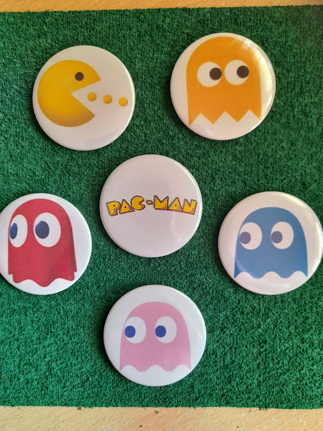 Packman Pin Pacman Style 2.25 Inch Pin Badges - Etsy