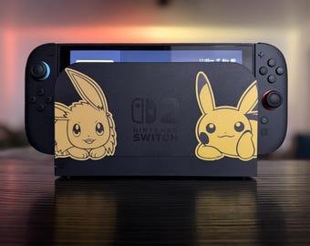 Pokemon Let's Go Pikachu & Eevee Switch 2 Dock Decal