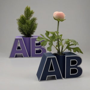 Initials Outline Pot | Initials Outline Planter | Initials Planter | Initials Plant Pot | Alphabet Plant Pot | Personalised Initials Pot