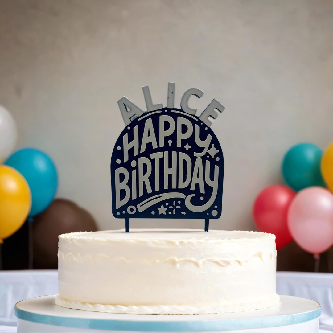 Custom Cake Topper - Arch Banner | Custom Party Cake Sign | Custom Cake ...