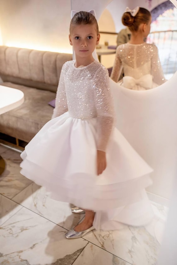 Birthday Dress Girls White Baptism Dress Elegant White Baptism Dress For  Girls /2T Christening Dress, Baby