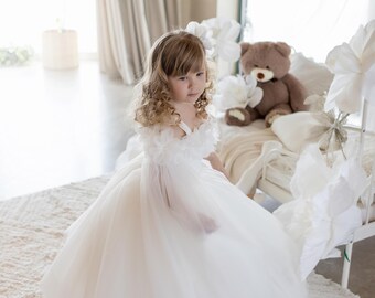 Dusty Rose Tulle Baby Dress | Toddler Princess Dress for Weddings